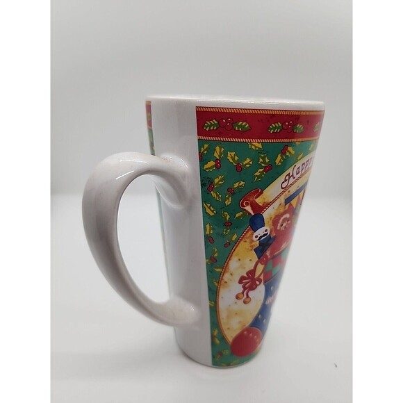 Four Star CHRISTMAS Stoneware Stocking Gifts Tall 6" 16 oz MUG - Picture 2 of 4